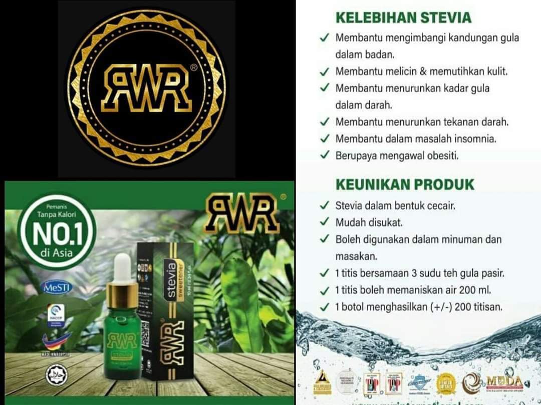 RWR RCC Stevia (10 ml x 6 botol)